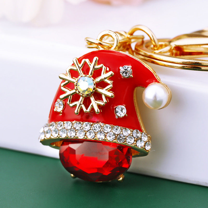 Wholesale Christmas Elk Cartoon Metal Keychain